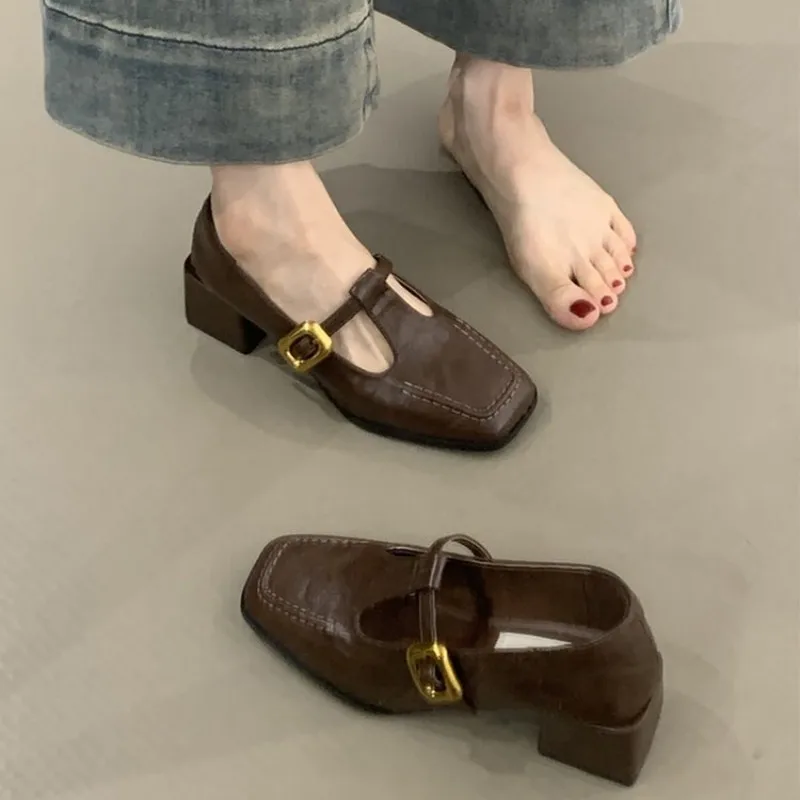 Women Square Toe T-Strap Mary  - огляд і ціна Womens Heels