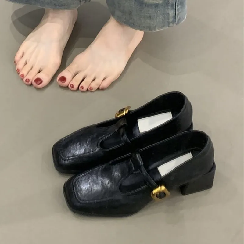Women Square Toe T-Strap Mary  - огляд і ціна Womens Heels