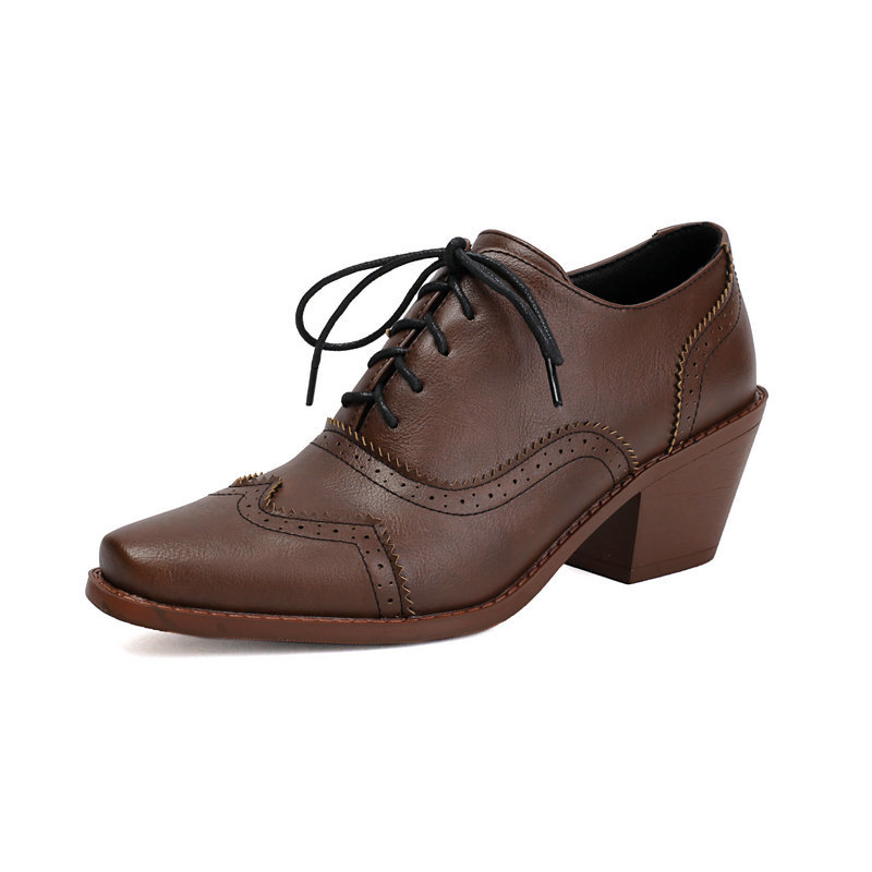 Women Oxford Shoes Point Toe W - огляд і ціна Pump Heel Block
