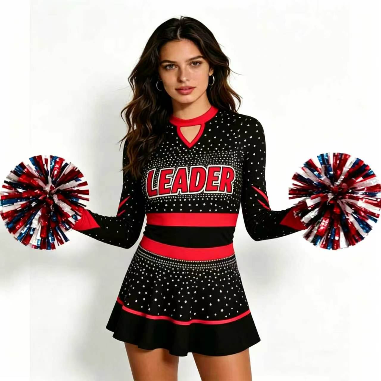 Sparkly Rhinestone Cheerleadin - огляд і ціна Women'S Red Formal Wear