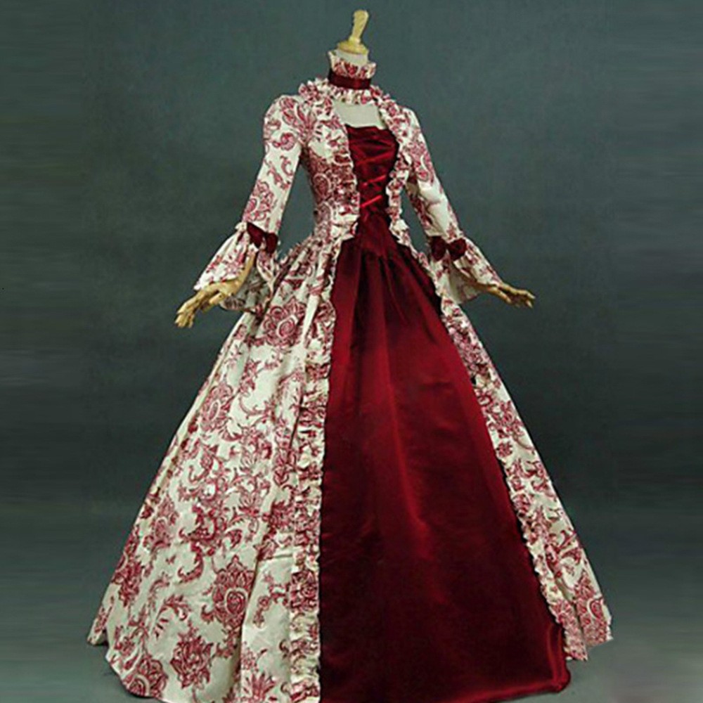 Printed Long Sleeve High Waist - огляд і ціна Evening Gown