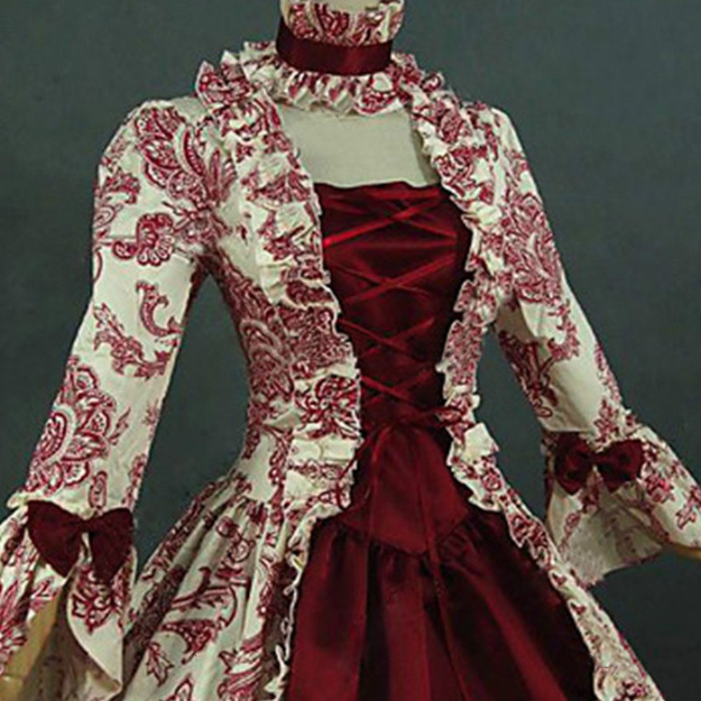 Printed Long Sleeve High Waist - огляд і ціна Evening Gown